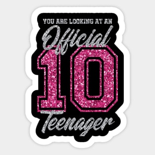 10th birthday T-shirt for girls and boys birthday Sticker